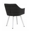 Calico Designs Sydney Stainless Steel Swivel Accent Chair in Patterned Dark Gray