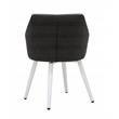 Calico Designs Sydney Stainless Steel Swivel Accent Chair in Patterned Dark Gray
