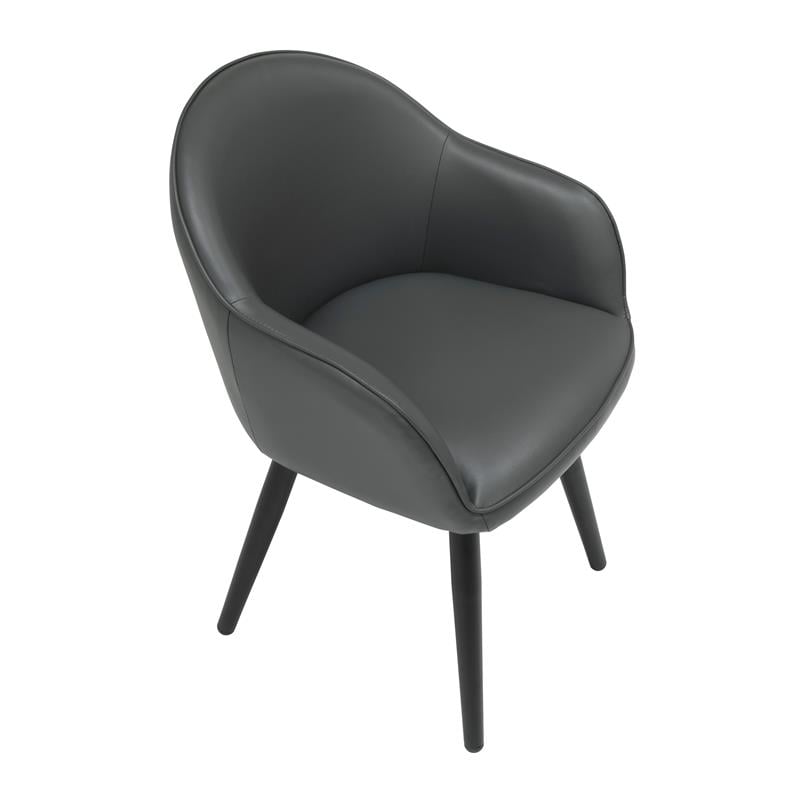 Studio Designs Home Dome Swivel Metal Accent Chair with Arms in Smoke Gray
