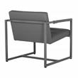 Studio Designs Home Camber Small Metal and Bonded Leather Accent Chair in Gray