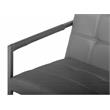 Studio Designs Home Camber Small Metal and Bonded Leather Accent Chair in Gray