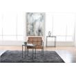 Studio Designs Home Camber Small Metal and Leather Accent Chair in Caramel
