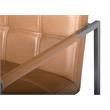 Studio Designs Home Camber Small Metal and Leather Accent Chair in Caramel