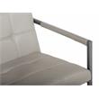 Studio Designs Home Camber Small Metal and Leather Accent Chair in Off White