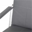 Studio Designs Home Atlas Bonded Leather Accent Arm Chair in Gray/Chrome