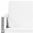Studio Designs Home Atlas Bonded Leather Accent Arm Chair in White/Chrome