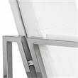 Studio Designs Home Atlas Bonded Leather Accent Arm Chair in White/Chrome