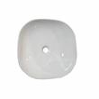 16 x 16 in. Square White Finish Ceramic Bathroom Vessel Sink