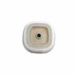 16 x 16 in. Square White Finish Ceramic Bathroom Vessel Sink