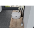16 x 16 in. Square White Finish Ceramic Bathroom Vessel Sink