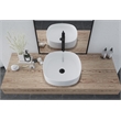 16 x 16 in. Square White Finish Ceramic Bathroom Vessel Sink