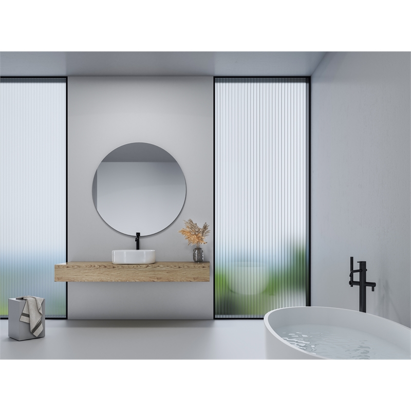 16 x 16 in. Square White Finish Ceramic Bathroom Vessel Sink