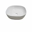 16 x 16 in. Square White Finish Ceramic Bathroom Vessel Sink