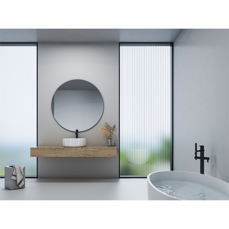 14 x 14 in. Round White Finish Ceramic Vessel Bathroom Vessel Sink