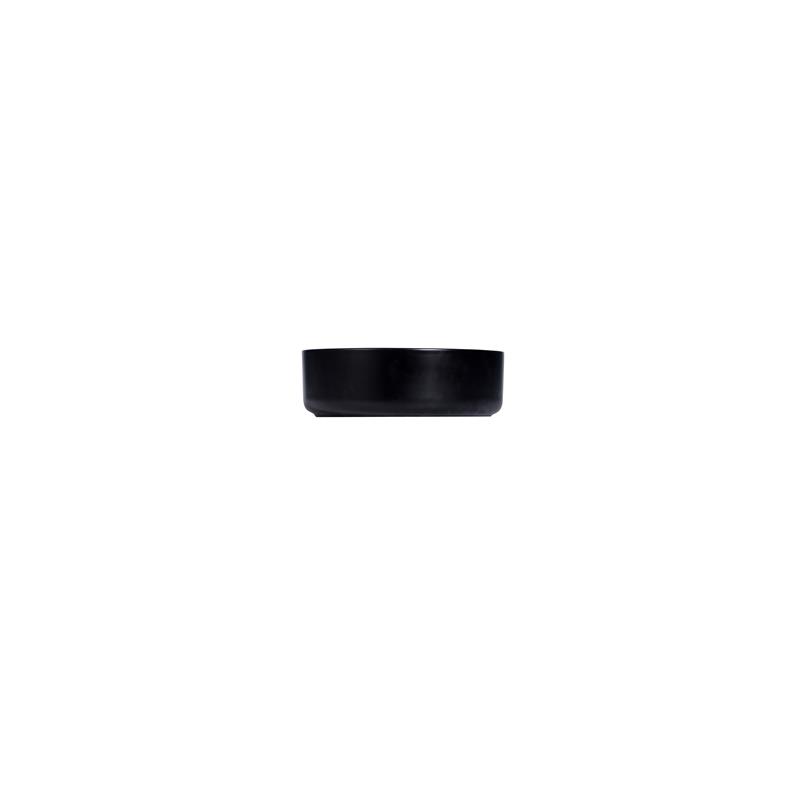 14 x 14 in. Round Black Finish Ceramic Vessel Bathroom Vanity Sink