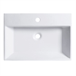 24 x 16.5 in. Rectangular White Ceramic Vessel Bathroom Vessel Sink