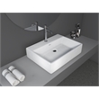 24 x 16.5 in. Rectangular White Ceramic Vessel Bathroom Vessel Sink