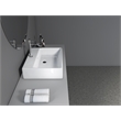 24 x 16.5 in. Rectangular White Ceramic Vessel Bathroom Vessel Sink