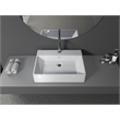 24 x 16.5 in. Rectangular White Ceramic Vessel Bathroom Vessel Sink