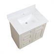 31 in. Composite Stone Vanity Top in White with White Single Basin