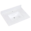 31 in. Composite Stone Vanity Top in White with White Single Basin