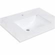 37 in. Composite Stone Vanity Top in White with White Single Basin