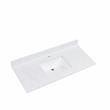 49 in. Composite Stone Single Basin Vanity Top in White with White Basin