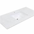 49 in. Composite Stone Single Basin Vanity Top in White with White Basin