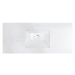 49 in. Composite Stone Single Basin Vanity Top in White with White Basin