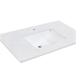 49 in. Composite Stone Single Basin Vanity Top in White with White Basin