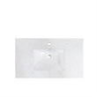 49 in. Composite Stone Single Basin Vanity Top in White with White Basin