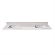 73 in. Composite Stone Double Vanity Top Milano White