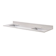 73 in. Composite Stone Double Vanity Top Milano White