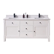 73 in. Composite Stone Double Vanity Top in Jazz White