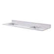 73 in. Composite Stone Double Vanity Top in Jazz White