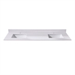 73 in. Composite Stone Double Vanity Top in Jazz White