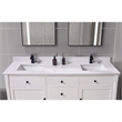 73 in. Composite Stone Double Vanity Top in Jazz White