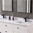 73 in. Composite Stone Double Vanity Top in Jazz White
