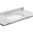 20 in. Oval White Finish Ceramic Undermount Vanity Sink