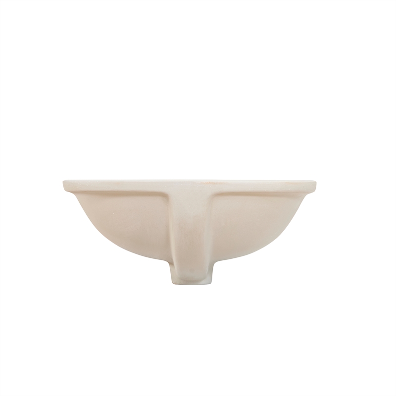 20 in. Oval White Finish Ceramic Undermount Vanity Sink