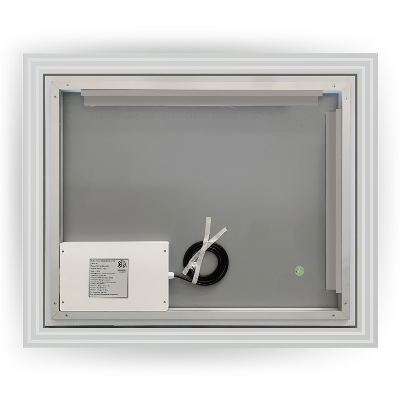 Livorno 36 in Frameless Modern LED Clear Glass Bathroom Vanity Mirror