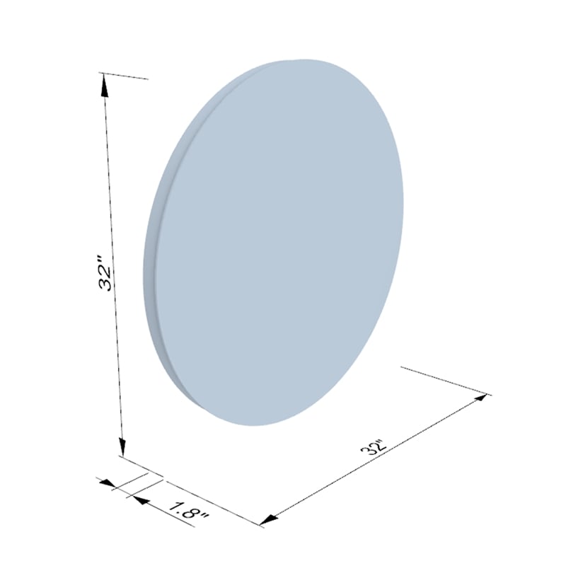 Padova 32 in Round Modern LED Clear Glass Bathroom Vanity Mirror