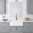 White Ceramic 30 in. Single Bowl Farmhouse Apron Kitchen Sink
