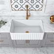 White Ceramic 30 in. Single Bowl Farmhouse Apron Kitchen Sink