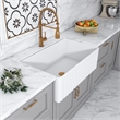 White Ceramic 30 in. Single Bowl Farmhouse Apron Kitchen Sink