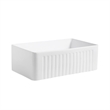 White Ceramic 30 in. Single Bowl Farmhouse Apron Kitchen Sink
