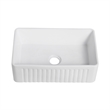 White Ceramic 30 in. Single Bowl Farmhouse Apron Kitchen Sink