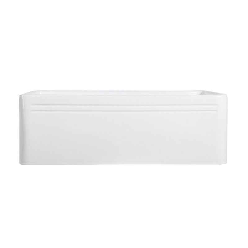 White Ceramic 30 in. Single Bowl Farmhouse Apron Kitchen Sink