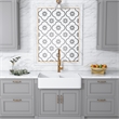 Trieste White Ceramic 32 in. Double Bowl Farmhouse Apron Kitchen Sink