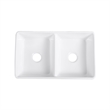 Trieste White Ceramic 32 in. Double Bowl Farmhouse Apron Kitchen Sink
